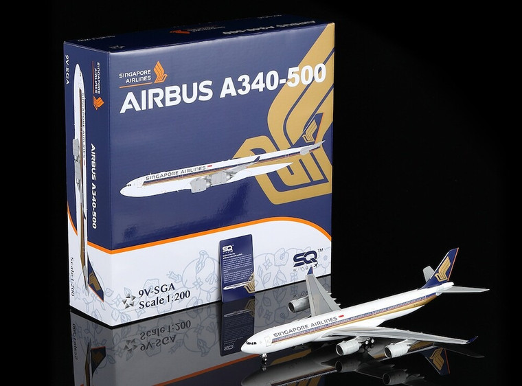 1/200 A340-500 シンガポール航空 9V-SGB SQ Wings Singapore Airlines A340-500 Reg: 9V-SGA L2174 Scale 1:200