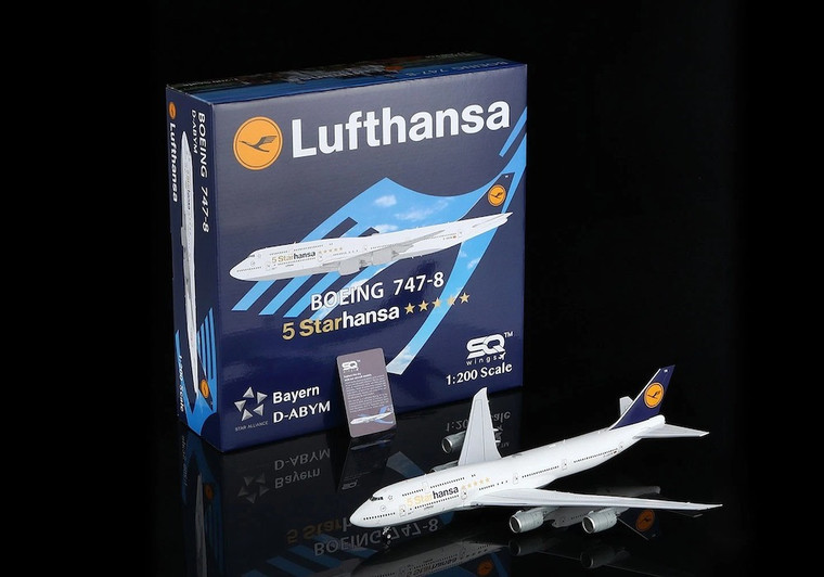 SQ Wings Lufthansa B747-8 Reg: D-ABYM "Flaps Down" L2110FD Scale 1:200