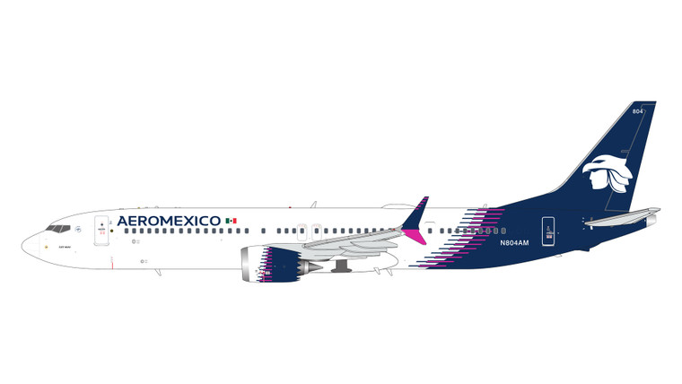 Gemini200 AeroMexico Boeing 737 MAX 9 N804AM new livery G2AMX1518 1:200
