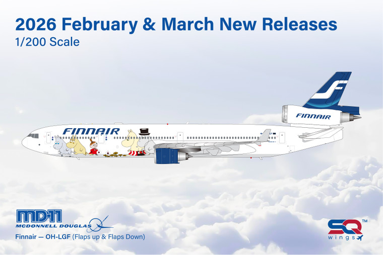 SQ Wings Finnair MD-11 Reg: OH-LGF Moomins livery L2235 Scale 1:200