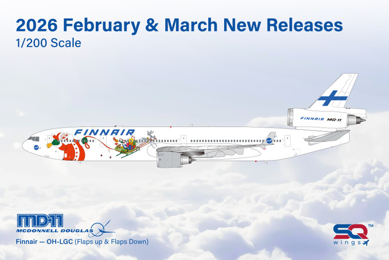 SQ Wings Finnair MD-11 Reg: OH-LGC "Santa Claus"/"Flaps Down" L2233FD Scale 1:200