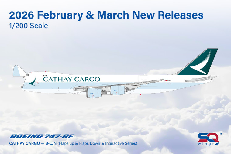 SQ Wings CATHAY CARGO B747-8F Reg: B-LJN L2188 Scale 1:200