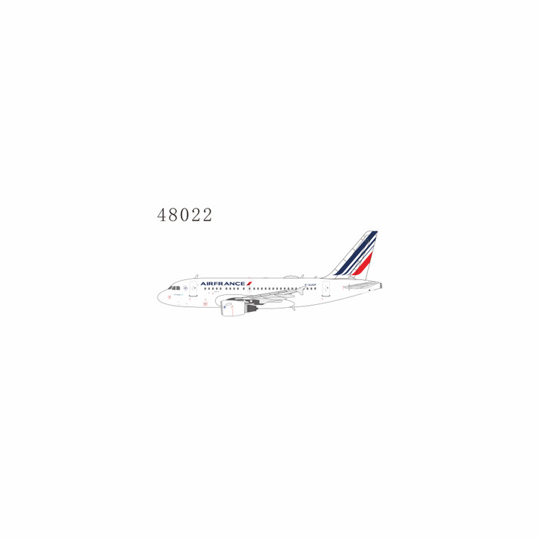 NG Model Air France Airbus A318-100 Reg: F-GUGP previous standard livery 48022 1:400