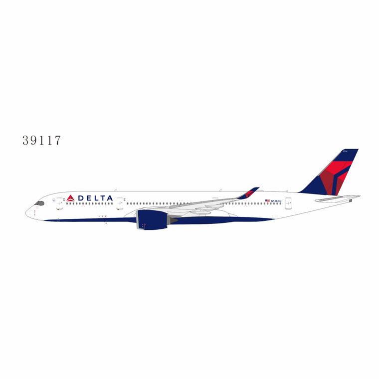 NG Model Delta Air Lines Airbus A350-900 Reg: N514DN 39117 1:400