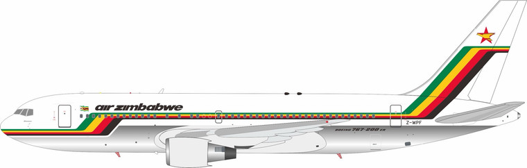 InFlight200 Air Zimbabwe Boeing 767-200ER Reg: Z-WPF POLISHED