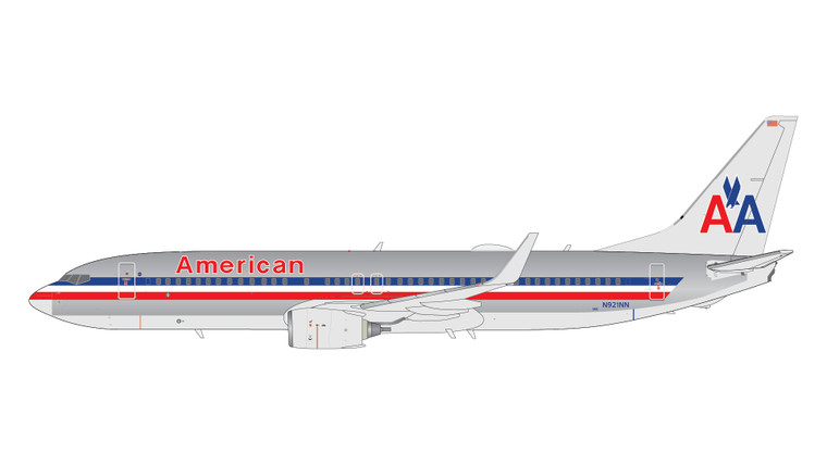 Gemini100 American Airlines Boeing 737-800W Reg: N921NN polished livery; NEW MOULD! G1AAL001 1:100