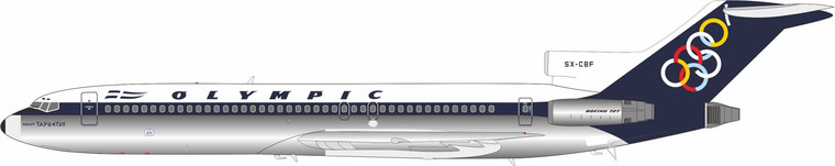 InFlight200 Olympic Boeing 727-200 Reg: SX-CBF POLISHED IF722OL0626P 1:200 with stand