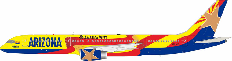 InFlight200 America West Airlines Boeing 757-200 Reg: N901AW IF752AW0226 1:200 with stand