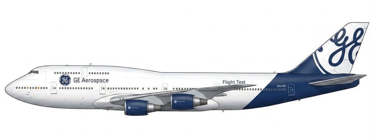 JC Wings General Electric Boeing 747-400 "Flight Test" Reg: N747GF (Flaps Down) XX40886A 1:400 With Antenna