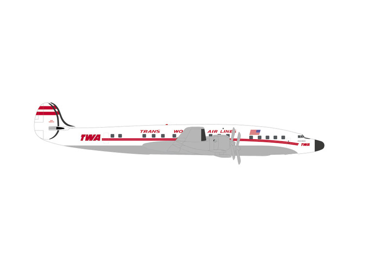 Herpa TWA Trans World Airlines Lockheed L-1649A Jetstream HE539364 Scale 1:500