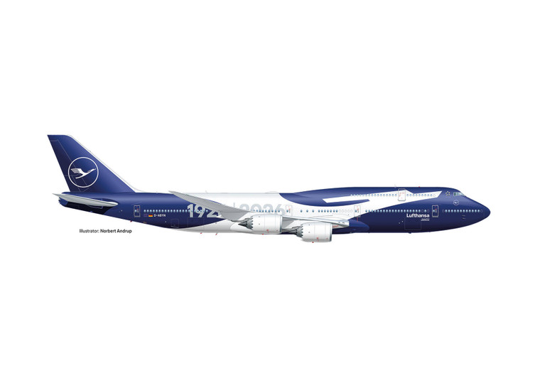 Herpa Lufthansa Boeing 747-8 Intercontinental 100 YEARS HE539500 Scale 1:500