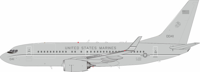 InFlight200 U.S. Marines Boeing C-40A Reg: 170041 IFC40USM0326 1:200 with stand (Limited 60 Models)