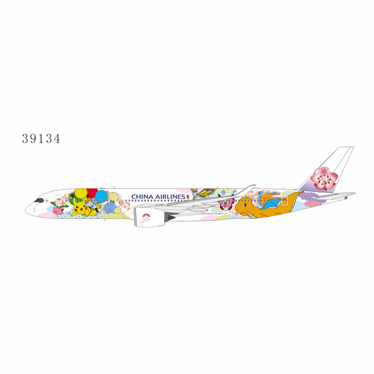 NG Model China Airlines Airbus A350-900 Reg: B-18916 Pikachu Jet CI #2 39134 1:400