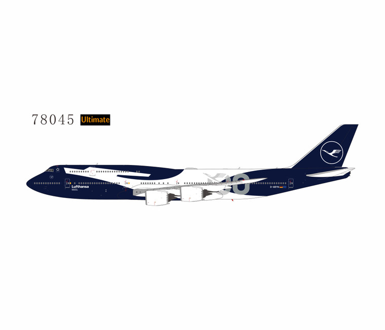 NG Model Ultimate Lufthansa Boeing 747-8 Reg: D-ABYN 100 Years Anniversary; Luxurious Packaging with stand 78045 1:400