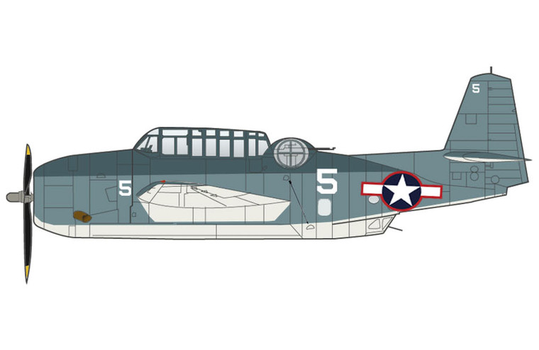 Hobby Master TBF-1 Avenger white 5, USS Ranger, 9 Sept 1943 HA1225 Scale 1:72