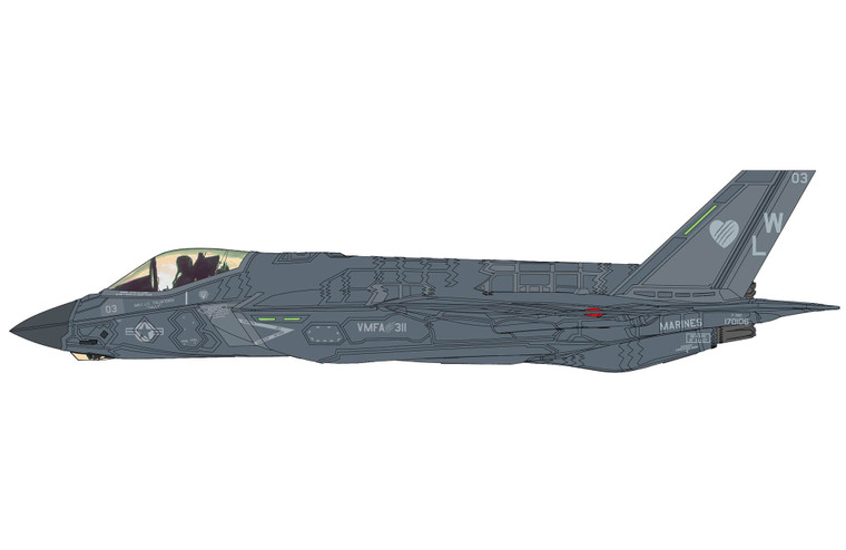 Hobby Master F-35C Lightning II 170106, VMFA-311, USMC 2024 HA6215 Scale 1:72