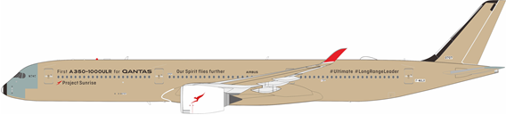 InFlight200 Qantas Airbus A350-1000 Reg: F-WULR  IF35XQF0726 1:200 with stand