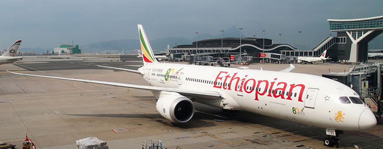 Aviation400 Ethiopian Airlines Boeing 787-9 Dreamliner ET-AXS detachable gear AV4437 Scale 1:400