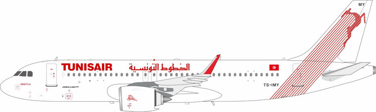InFlight200 Tunisair Airbus A320-251N Reg: TS-IMY IF320TU0926 1:200 with stand