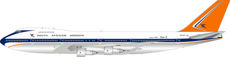 InFlight200 South African Airways Boeing 747-244B Reg: ZS-SAP IF742SA0426P 1:200 with stand and magnetic gear