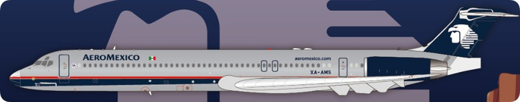 Jet-X AeroMexico MD-88 Polished Reg: XA-AMS JX024-2-004 Scale 1:200