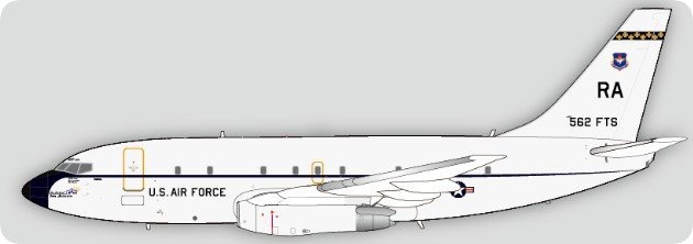 United States Air Force T-43A (737-200) Reg: 73-1153 JX024-2-024 Scale 1:200