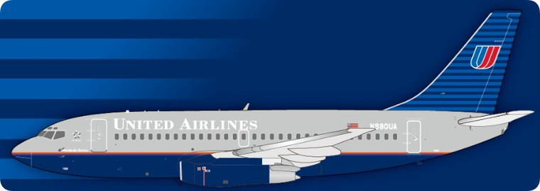Jet-X United Airlines B737-200 Reg: N980UA JX024-2-021 Scale 1:200