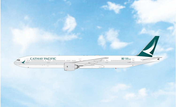 Phoenix Model Cathay Pacific Boeing 777-300 Reg: B-HNF 04712 Scale 1:400 "80 Years"