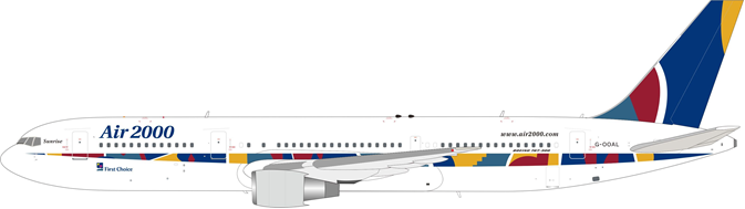 InFlight200 Air 2000 Boeing 767-300ER Reg: G-OOAL IF763DP1026 1:200 with stand
