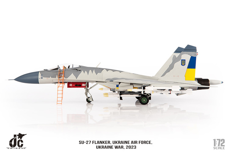SU-27 Flanker, Ukraine Air Force, Ukraine War, 2023 JCW-72-SU27-016 Scale 1:72
