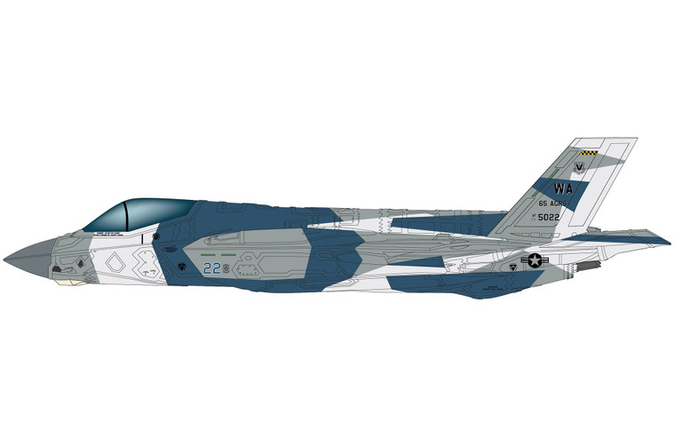 Hobby Master F-35A "Blue Splitter" 11-5022, 65 AGRS, 57 WG, USAF (what if scheme) HA4450 Scale 1:72