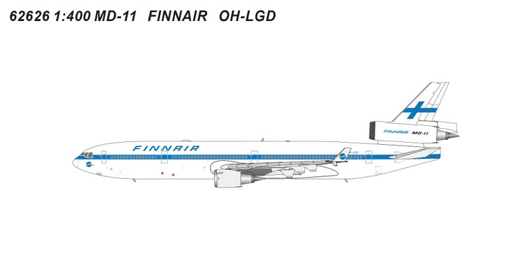 Panda Model Finnair McDonnell Douglas MD-11 Reg: OH-LGD 62626 Scale 1:400