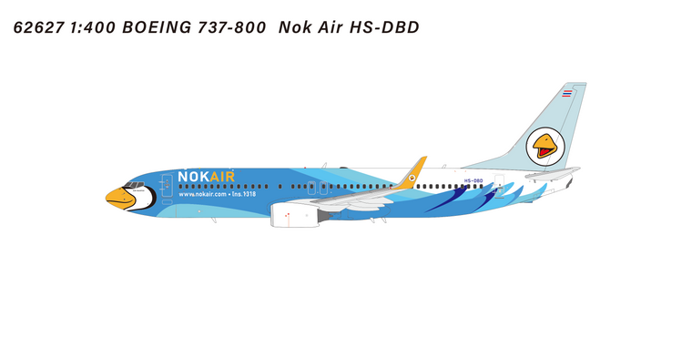 Panda Model Nok Air Boeing 737-800 Reg: HS-DBD 62627 Scale 1:400