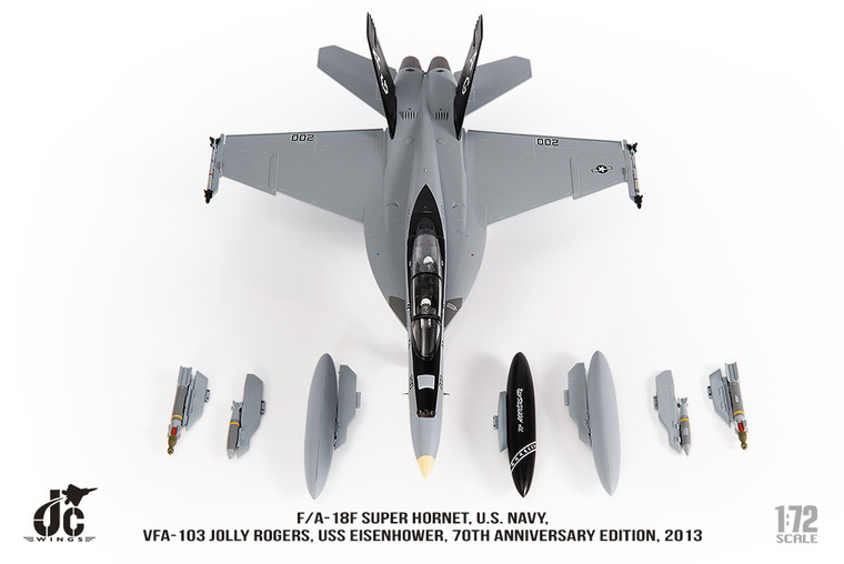 JC Wings F/A-18F Super Hornet U.S. NAVY VFA-103 Jolly Rogers, 70th