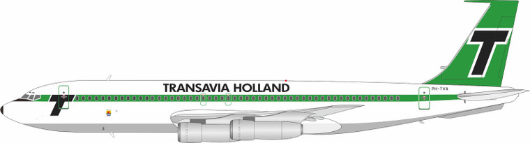 InFlight200 Transavia Holland Boeing 707-120 Reg: PH-TVA with stand, LIMITED IF701HV0925 1:200 with stand
