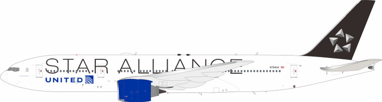 InFlight200 United Airlines Boeing 777-200ER Reg: N794UA with stand, LIMITED IF772UA0226 1:200 with stand