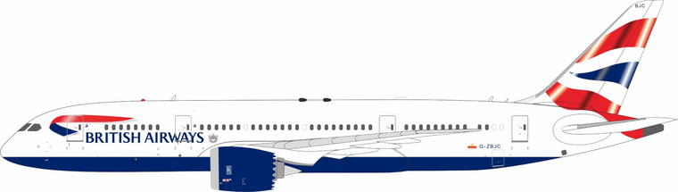 B-Models British Airways Boeing 787-8 Reg: Dreamliner G-ZBJC with stand B-788-BA-ZBJC 1:200 with stand