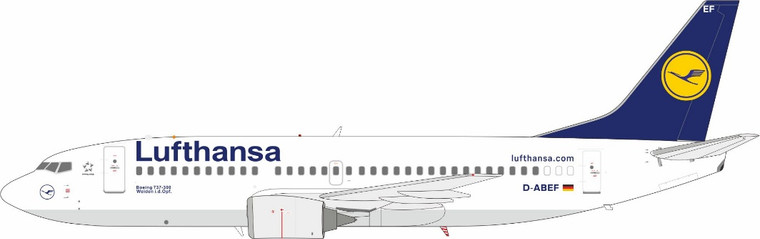 JFox Lufthansa Boeing 737-300 Reg: D-ABEF "with stand" JF-737-3-004L 1:200