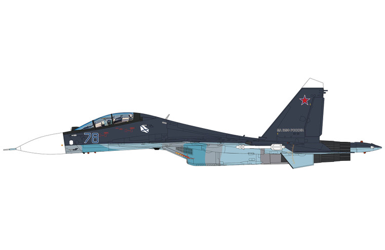 Hobby Master Su-30SM2 Blue 78, Russian Navy Aviation, Jan 2022 (w/ thrust-vectoring nozzles) HA9517 Scale 1:72