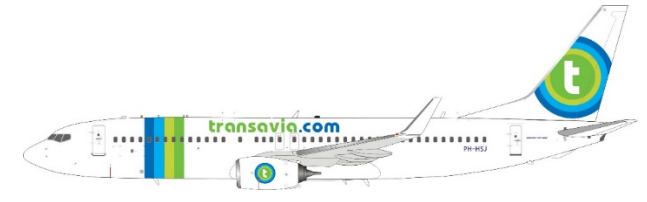 JFox Transavia Boeing 737-800 PH-HSJ JF-737-8-012 Scale 1:200