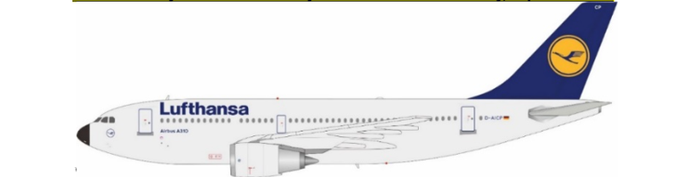 JFox Lufthansa A310-203 D-AICP JF-A310-2-002 Scale 1:200