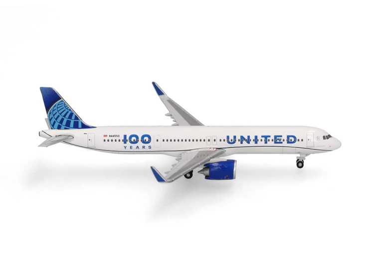 Herpa United Airlines Airbus A321neo "100 Years" Reg: N44550 HE539388 Scale 1:500