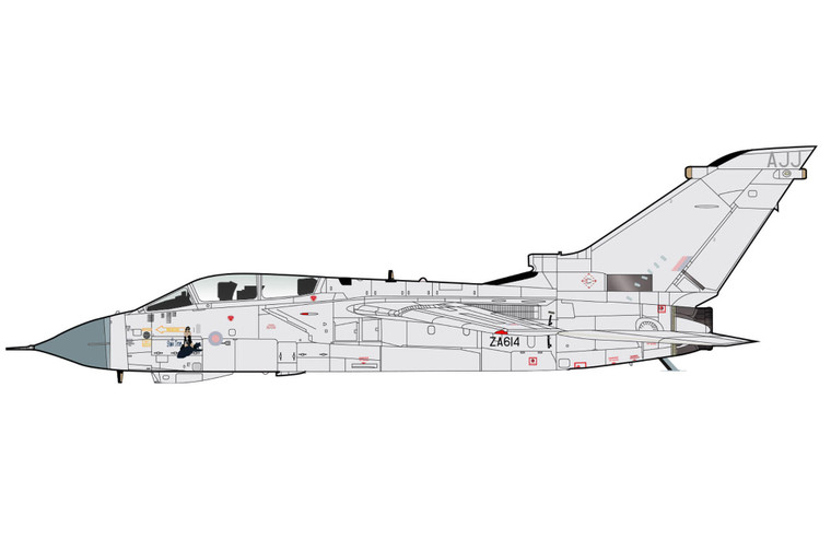 Hobby Master Tornado GR.4 "It's Show Time" ZD614/AJJ, No. 617 Sqn., Kuwait 2003 (w/2 x Storm Shallow missiles) HA6735 Scale 1:72