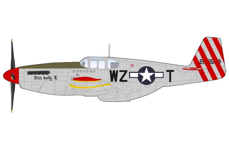 Hobby Master P-51B "Miss Sally III" WZ-T, flown by Capt. Murray D. McLaughlin, 309th FS, Mediterranean, WWII HA8518 Scale 1:48