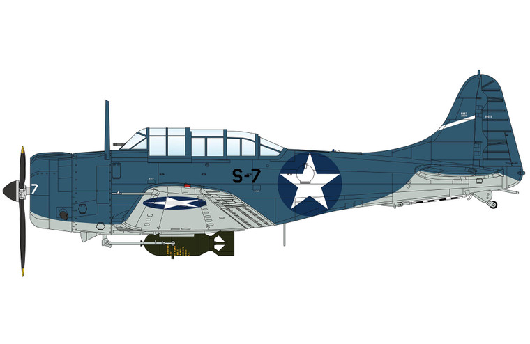 Hobby Master SBD-3 Dauntless "Dusty Kleiss" BuNo.3232, S-7, Scouting Six, USS Enterprise, 4th June, 1942 HA0008 Scale 1:72