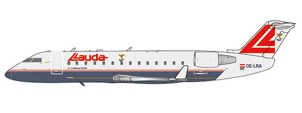 JC Wings Lauda Air Bombardier CRJ-100 Reg: OE-LRA LH4441 1:400 With Antenna