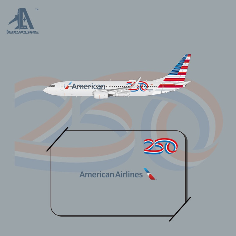 American Airlines Boeing 737-800 America 250 N953NN HA7380051 Scale 1:400
