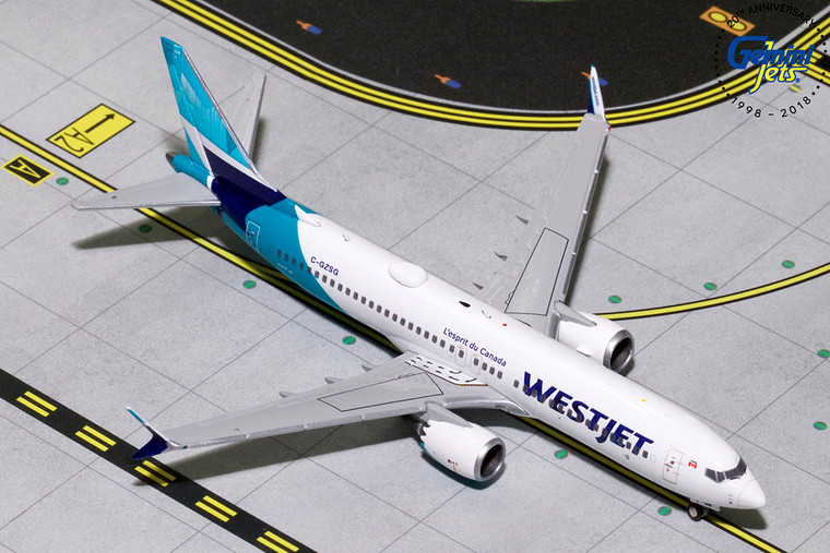 Gemini Jets WESTJET B737 MAX-8 (New Livery) C-GZSG GJWJA1822 1:400