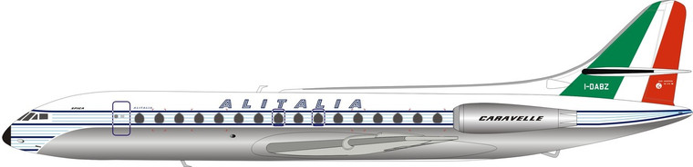 Inflight200 Alitalia Sud SE-210 Caravelle VI-N  I-DABZ polished IF210AZ0319P 1:200