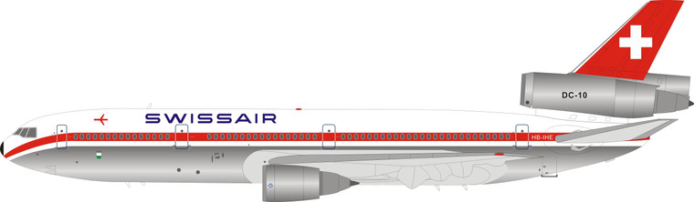 B-Models HB-IHE SWISSAIR DC-10-30 POLISHED B-DC10-30-01P 1:200